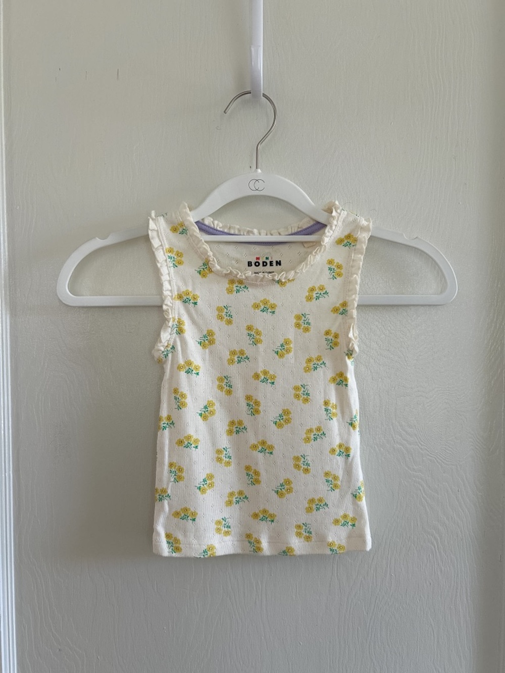 Mini Boden 3-4Y Floral Tank Top